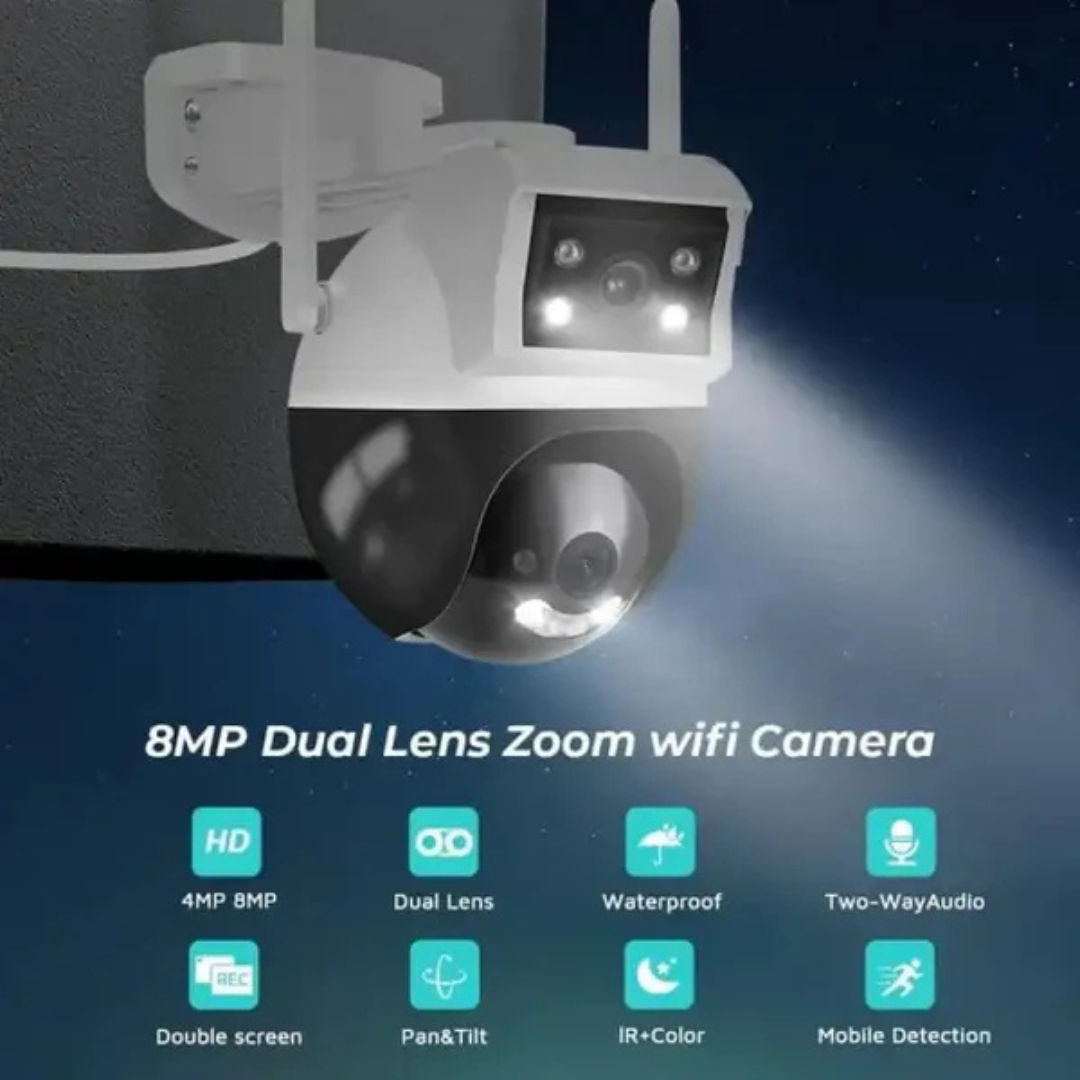  Dual Lens Outdoor Camera 